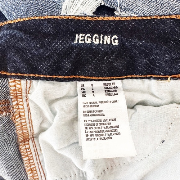 American Eagle Distressed Jeans Jeggings size 4 White Washed - Picture 6 of 6